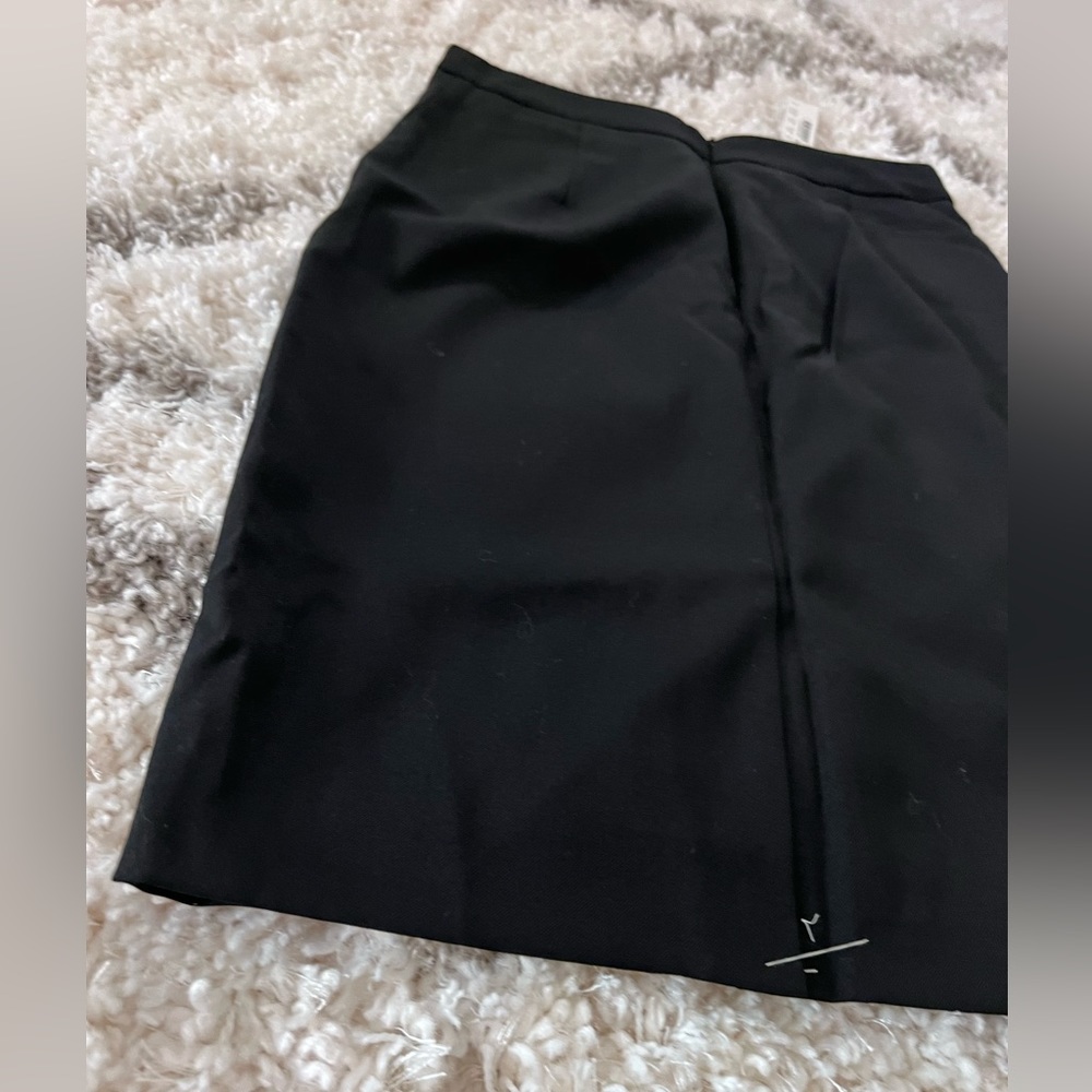 NWT J.Crew Super 120's Solid Black Pencil Skirt Womens size 00 - Picture 8 of 15